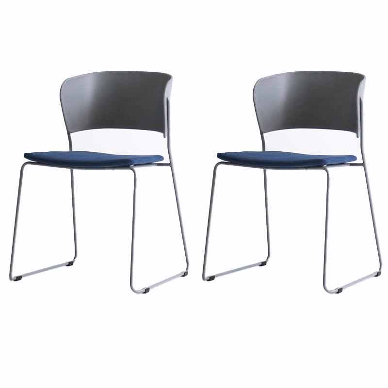 Matte Finish Industrial Dining Side Chair Open Back Plastic Dining Chair Gray-Blue 2 Piece Set Clearhalo ' kitchen&dining_furn' 'Dining Chairs' 'Dining Tables & Seating' 'dining_chair' 'furn' 'furn_dining_chair' 'Furniture' 'furniture_dining_chair' 'Kitchen & Dining Furniture' 'kitchen' 4130106