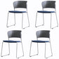 Matte Finish Industrial Dining Side Chair Open Back Plastic Dining Chair Gray-Blue 4 Piece Set Clearhalo ' kitchen&dining_furn' 'Dining Chairs' 'Dining Tables & Seating' 'dining_chair' 'furn' 'furn_dining_chair' 'Furniture' 'furniture_dining_chair' 'Kitchen & Dining Furniture' 'kitchen' 4130107