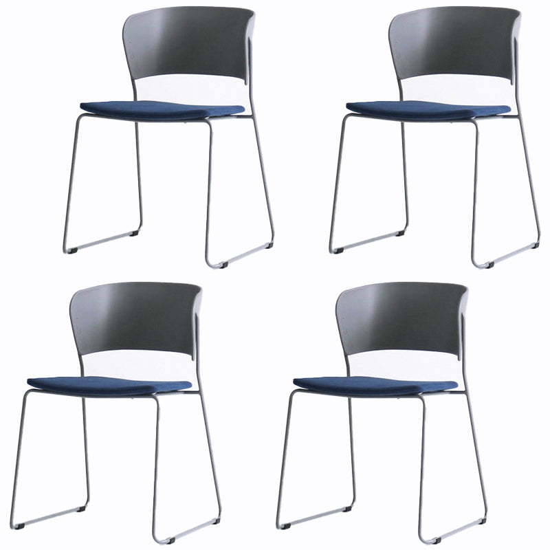 Matte Finish Industrial Dining Side Chair Open Back Plastic Dining Chair Gray-Blue 4 Piece Set Clearhalo ' kitchen&dining_furn' 'Dining Chairs' 'Dining Tables & Seating' 'dining_chair' 'furn' 'furn_dining_chair' 'Furniture' 'furniture_dining_chair' 'Kitchen & Dining Furniture' 'kitchen' 4130107
