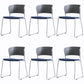 Matte Finish Industrial Dining Side Chair Open Back Plastic Dining Chair Gray-Blue 6 Piece Set Clearhalo ' kitchen&dining_furn' 'Dining Chairs' 'Dining Tables & Seating' 'dining_chair' 'furn' 'furn_dining_chair' 'Furniture' 'furniture_dining_chair' 'Kitchen & Dining Furniture' 'kitchen' 4130108