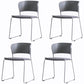 Matte Finish Industrial Dining Side Chair Open Back Plastic Dining Chair Dark Gray 4 Piece Set Clearhalo ' kitchen&dining_furn' 'Dining Chairs' 'Dining Tables & Seating' 'dining_chair' 'furn' 'furn_dining_chair' 'Furniture' 'furniture_dining_chair' 'Kitchen & Dining Furniture' 'kitchen' 4130110
