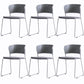 Matte Finish Industrial Dining Side Chair Open Back Plastic Dining Chair Dark Gray 6 Piece Set Clearhalo ' kitchen&dining_furn' 'Dining Chairs' 'Dining Tables & Seating' 'dining_chair' 'furn' 'furn_dining_chair' 'Furniture' 'furniture_dining_chair' 'Kitchen & Dining Furniture' 'kitchen' 4130111