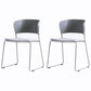 Matte Finish Industrial Dining Side Chair Open Back Plastic Dining Chair Silver Gray 2 Piece Set Clearhalo ' kitchen&dining_furn' 'Dining Chairs' 'Dining Tables & Seating' 'dining_chair' 'furn' 'furn_dining_chair' 'Furniture' 'furniture_dining_chair' 'Kitchen & Dining Furniture' 'kitchen' 4130112