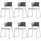 Matte Finish Industrial Dining Side Chair Open Back Plastic Dining Chair Silver Gray 6 Piece Set Clearhalo ' kitchen&dining_furn' 'Dining Chairs' 'Dining Tables & Seating' 'dining_chair' 'furn' 'furn_dining_chair' 'Furniture' 'furniture_dining_chair' 'Kitchen & Dining Furniture' 'kitchen' 4130114