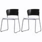 Matte Finish Industrial Dining Side Chair Open Back Plastic Dining Chair Black-Gray 2 Piece Set Clearhalo ' kitchen&dining_furn' 'Dining Chairs' 'Dining Tables & Seating' 'dining_chair' 'furn' 'furn_dining_chair' 'Furniture' 'furniture_dining_chair' 'Kitchen & Dining Furniture' 'kitchen' 4130115