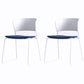 Matte Finish Industrial Dining Side Chair Open Back Plastic Dining Chair White-Blue 2 Piece Set Clearhalo ' kitchen&dining_furn' 'Dining Chairs' 'Dining Tables & Seating' 'dining_chair' 'furn' 'furn_dining_chair' 'Furniture' 'furniture_dining_chair' 'Kitchen & Dining Furniture' 'kitchen' 4130118