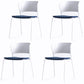 Matte Finish Industrial Dining Side Chair Open Back Plastic Dining Chair White-Blue 4 Piece Set Clearhalo ' kitchen&dining_furn' 'Dining Chairs' 'Dining Tables & Seating' 'dining_chair' 'furn' 'furn_dining_chair' 'Furniture' 'furniture_dining_chair' 'Kitchen & Dining Furniture' 'kitchen' 4130119