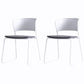 Matte Finish Industrial Dining Side Chair Open Back Plastic Dining Chair Dark Gray-White 2 Piece Set Clearhalo ' kitchen&dining_furn' 'Dining Chairs' 'Dining Tables & Seating' 'dining_chair' 'furn' 'furn_dining_chair' 'Furniture' 'furniture_dining_chair' 'Kitchen & Dining Furniture' 'kitchen' 4130121