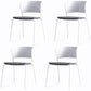 Matte Finish Industrial Dining Side Chair Open Back Plastic Dining Chair Dark Gray-White 4 Piece Set Clearhalo ' kitchen&dining_furn' 'Dining Chairs' 'Dining Tables & Seating' 'dining_chair' 'furn' 'furn_dining_chair' 'Furniture' 'furniture_dining_chair' 'Kitchen & Dining Furniture' 'kitchen' 4130122