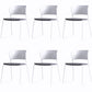 Matte Finish Industrial Dining Side Chair Open Back Plastic Dining Chair Dark Gray-White 6 Piece Set Clearhalo ' kitchen&dining_furn' 'Dining Chairs' 'Dining Tables & Seating' 'dining_chair' 'furn' 'furn_dining_chair' 'Furniture' 'furniture_dining_chair' 'Kitchen & Dining Furniture' 'kitchen' 4130123