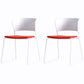 Matte Finish Industrial Dining Side Chair Open Back Plastic Dining Chair White-Red 2 Piece Set Clearhalo ' kitchen&dining_furn' 'Dining Chairs' 'Dining Tables & Seating' 'dining_chair' 'furn' 'furn_dining_chair' 'Furniture' 'furniture_dining_chair' 'Kitchen & Dining Furniture' 'kitchen' 4130124