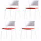 Matte Finish Industrial Dining Side Chair Open Back Plastic Dining Chair White-Red 4 Piece Set Clearhalo ' kitchen&dining_furn' 'Dining Chairs' 'Dining Tables & Seating' 'dining_chair' 'furn' 'furn_dining_chair' 'Furniture' 'furniture_dining_chair' 'Kitchen & Dining Furniture' 'kitchen' 4130125