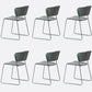 Matte Finish Industrial Dining Side Chair Open Back Plastic Dining Chair Green 6 Piece Set Clearhalo ' kitchen&dining_furn' 'Dining Chairs' 'Dining Tables & Seating' 'dining_chair' 'furn' 'furn_dining_chair' 'Furniture' 'furniture_dining_chair' 'Kitchen & Dining Furniture' 'kitchen' 4130129