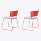 Matte Finish Industrial Dining Side Chair Open Back Plastic Dining Chair Red-Gray 2 Piece Set Clearhalo ' kitchen&dining_furn' 'Dining Chairs' 'Dining Tables & Seating' 'dining_chair' 'furn' 'furn_dining_chair' 'Furniture' 'furniture_dining_chair' 'Kitchen & Dining Furniture' 'kitchen' 4130130
