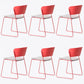 Matte Finish Industrial Dining Side Chair Open Back Plastic Dining Chair Red-Gray 6 Piece Set Clearhalo ' kitchen&dining_furn' 'Dining Chairs' 'Dining Tables & Seating' 'dining_chair' 'furn' 'furn_dining_chair' 'Furniture' 'furniture_dining_chair' 'Kitchen & Dining Furniture' 'kitchen' 4130132
