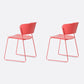 Matte Finish Industrial Dining Side Chair Open Back Plastic Dining Chair Red 2 Piece Set Clearhalo ' kitchen&dining_furn' 'Dining Chairs' 'Dining Tables & Seating' 'dining_chair' 'furn' 'furn_dining_chair' 'Furniture' 'furniture_dining_chair' 'Kitchen & Dining Furniture' 'kitchen' 4130133