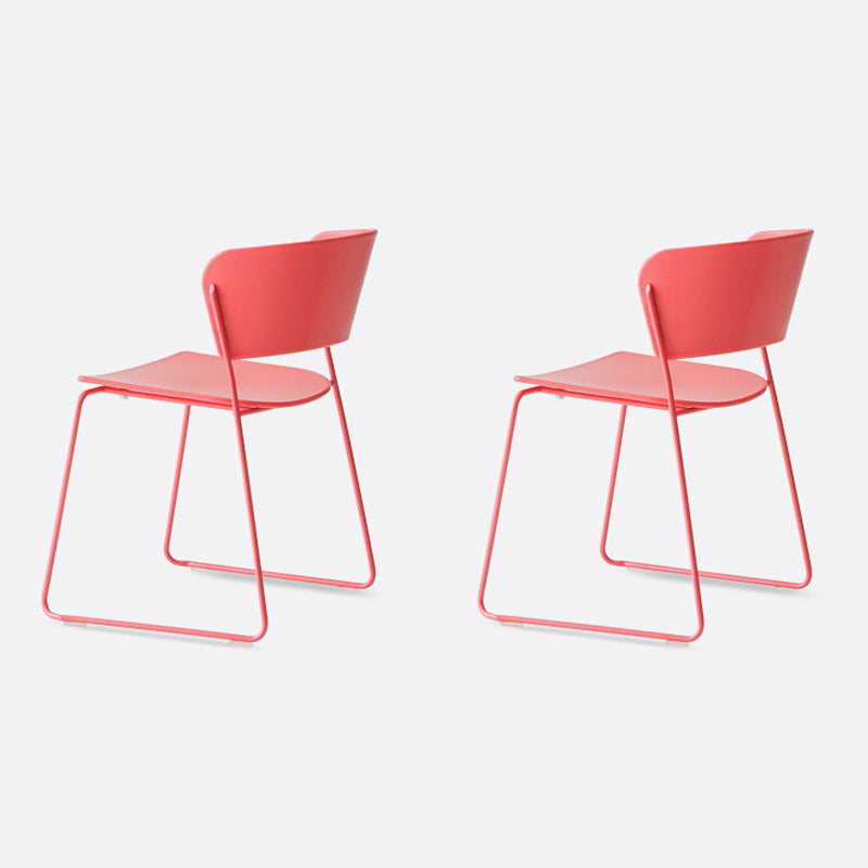 Matte Finish Industrial Dining Side Chair Open Back Plastic Dining Chair Red 2 Piece Set Clearhalo ' kitchen&dining_furn' 'Dining Chairs' 'Dining Tables & Seating' 'dining_chair' 'furn' 'furn_dining_chair' 'Furniture' 'furniture_dining_chair' 'Kitchen & Dining Furniture' 'kitchen' 4130133