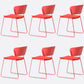 Matte Finish Industrial Dining Side Chair Open Back Plastic Dining Chair Watermelon Red 6 Piece Set Clearhalo ' kitchen&dining_furn' 'Dining Chairs' 'Dining Tables & Seating' 'dining_chair' 'furn' 'furn_dining_chair' 'Furniture' 'furniture_dining_chair' 'Kitchen & Dining Furniture' 'kitchen' 4130141