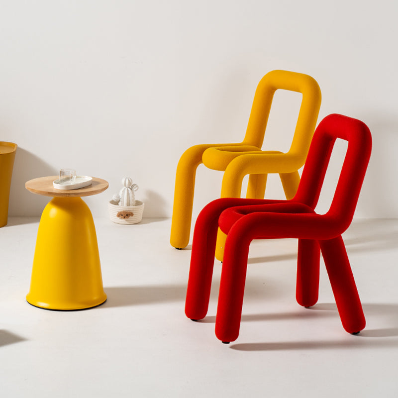 Contemporary Style Dining Chairs Armless Side Chairs with Metal Legs (Set of 2) Clearhalo ' kitchen&dining_furn' 'Dining Chairs' 'Dining Tables & Seating' 'dining_chair' 'furn' 'furn_dining_chair' 'Furniture' 'furniture_dining_chair' 'Kitchen & Dining Furniture' 'kitchen' 4130149