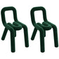 Contemporary Style Dining Chairs Armless Side Chairs with Metal Legs (Set of 2) Blackish Green Clearhalo ' kitchen&dining_furn' 'Dining Chairs' 'Dining Tables & Seating' 'dining_chair' 'furn' 'furn_dining_chair' 'Furniture' 'furniture_dining_chair' 'Kitchen & Dining Furniture' 'kitchen' 4130150