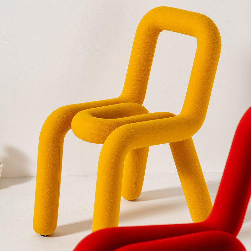 Contemporary Style Dining Chairs Armless Side Chairs with Metal Legs (Set of 2) Clearhalo ' kitchen&dining_furn' 'Dining Chairs' 'Dining Tables & Seating' 'dining_chair' 'furn' 'furn_dining_chair' 'Furniture' 'furniture_dining_chair' 'Kitchen & Dining Furniture' 'kitchen' 4130153