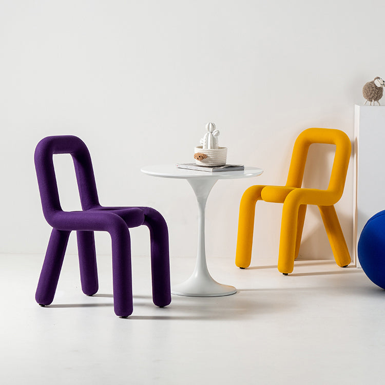 Contemporary Style Dining Chairs Armless Side Chairs with Metal Legs (Set of 2) Clearhalo ' kitchen&dining_furn' 'Dining Chairs' 'Dining Tables & Seating' 'dining_chair' 'furn' 'furn_dining_chair' 'Furniture' 'furniture_dining_chair' 'Kitchen & Dining Furniture' 'kitchen' 4130164