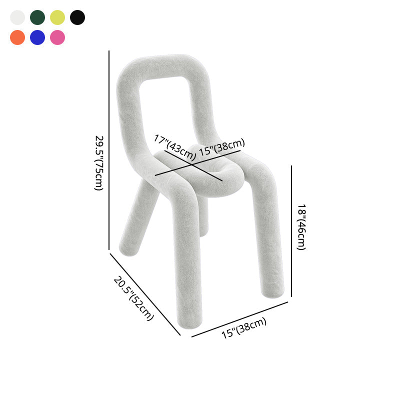 Contemporary Style Dining Chairs Armless Side Chairs with Metal Legs (Set of 2) Clearhalo ' kitchen&dining_furn' 'Dining Chairs' 'Dining Tables & Seating' 'dining_chair' 'furn' 'furn_dining_chair' 'Furniture' 'furniture_dining_chair' 'Kitchen & Dining Furniture' 'kitchen' 4130168