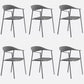 Matte Finish Scandinavian Dining Arm Chair Plastic Open Back Dining Chair Grey 6 Piece Set Clearhalo ' kitchen&dining_furn' 'Dining Chairs' 'Dining Tables & Seating' 'dining_chair' 'furn' 'furn_dining_chair' 'Furniture' 'furniture_dining_chair' 'Kitchen & Dining Furniture' 'kitchen' 4130173