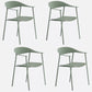 Matte Finish Scandinavian Dining Arm Chair Plastic Open Back Dining Chair Pea Green 4 Piece Set Clearhalo ' kitchen&dining_furn' 'Dining Chairs' 'Dining Tables & Seating' 'dining_chair' 'furn' 'furn_dining_chair' 'Furniture' 'furniture_dining_chair' 'Kitchen & Dining Furniture' 'kitchen' 4130178