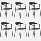 Matte Finish Scandinavian Dining Arm Chair Plastic Open Back Dining Chair Black 6 Piece Set Clearhalo ' kitchen&dining_furn' 'Dining Chairs' 'Dining Tables & Seating' 'dining_chair' 'furn' 'furn_dining_chair' 'Furniture' 'furniture_dining_chair' 'Kitchen & Dining Furniture' 'kitchen' 4130185