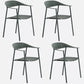Matte Finish Scandinavian Dining Arm Chair Plastic Open Back Dining Chair Green 4 Piece Set Clearhalo ' kitchen&dining_furn' 'Dining Chairs' 'Dining Tables & Seating' 'dining_chair' 'furn' 'furn_dining_chair' 'Furniture' 'furniture_dining_chair' 'Kitchen & Dining Furniture' 'kitchen' 4130190
