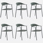 Matte Finish Scandinavian Dining Arm Chair Plastic Open Back Dining Chair Green 6 Piece Set Clearhalo ' kitchen&dining_furn' 'Dining Chairs' 'Dining Tables & Seating' 'dining_chair' 'furn' 'furn_dining_chair' 'Furniture' 'furniture_dining_chair' 'Kitchen & Dining Furniture' 'kitchen' 4130191
