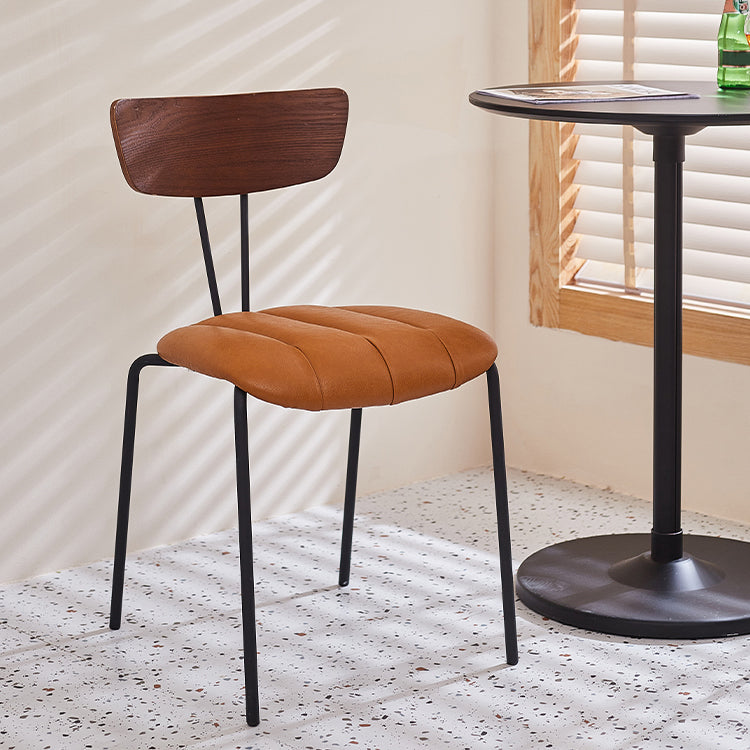 Industrial Style Dining Chair Kitchen Armless Side Chairs with Metal Legs Clearhalo ' kitchen&dining_furn' 'Dining Chairs' 'Dining Tables & Seating' 'dining_chair' 'furn' 'furn_dining_chair' 'Furniture' 'furniture_dining_chair' 'Kitchen & Dining Furniture' 'kitchen' 4130199