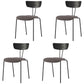 Industrial Style Dining Chair Kitchen Armless Side Chairs with Metal Legs Black-Gray 4 Piece Set Clearhalo ' kitchen&dining_furn' 'Dining Chairs' 'Dining Tables & Seating' 'dining_chair' 'furn' 'furn_dining_chair' 'Furniture' 'furniture_dining_chair' 'Kitchen & Dining Furniture' 'kitchen' 4130215