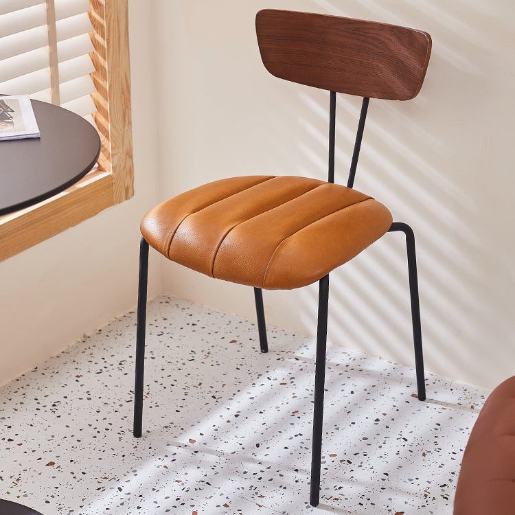 Industrial Style Dining Chair Kitchen Armless Side Chairs with Metal Legs Clearhalo ' kitchen&dining_furn' 'Dining Chairs' 'Dining Tables & Seating' 'dining_chair' 'furn' 'furn_dining_chair' 'Furniture' 'furniture_dining_chair' 'Kitchen & Dining Furniture' 'kitchen' 4130216