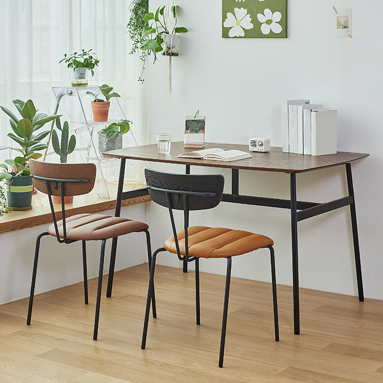 Industrial Style Dining Chair Kitchen Armless Side Chairs with Metal Legs Clearhalo ' kitchen&dining_furn' 'Dining Chairs' 'Dining Tables & Seating' 'dining_chair' 'furn' 'furn_dining_chair' 'Furniture' 'furniture_dining_chair' 'Kitchen & Dining Furniture' 'kitchen' 4130217