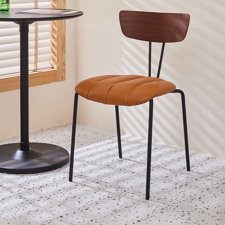 Industrial Style Dining Chair Kitchen Armless Side Chairs with Metal Legs Clearhalo ' kitchen&dining_furn' 'Dining Chairs' 'Dining Tables & Seating' 'dining_chair' 'furn' 'furn_dining_chair' 'Furniture' 'furniture_dining_chair' 'Kitchen & Dining Furniture' 'kitchen' 4130220