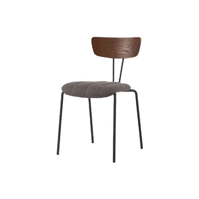 Industrial Style Dining Chair Kitchen Armless Side Chairs with Metal Legs Dark Gray 1 Piece Clearhalo ' kitchen&dining_furn' 'Dining Chairs' 'Dining Tables & Seating' 'dining_chair' 'furn' 'furn_dining_chair' 'Furniture' 'furniture_dining_chair' 'Kitchen & Dining Furniture' 'kitchen' 4130227