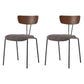 Industrial Style Dining Chair Kitchen Armless Side Chairs with Metal Legs Dark Gray 2 Piece Set Clearhalo ' kitchen&dining_furn' 'Dining Chairs' 'Dining Tables & Seating' 'dining_chair' 'furn' 'furn_dining_chair' 'Furniture' 'furniture_dining_chair' 'Kitchen & Dining Furniture' 'kitchen' 4130228