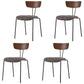 Industrial Style Dining Chair Kitchen Armless Side Chairs with Metal Legs Dark Gray 4 Piece Set Clearhalo ' kitchen&dining_furn' 'Dining Chairs' 'Dining Tables & Seating' 'dining_chair' 'furn' 'furn_dining_chair' 'Furniture' 'furniture_dining_chair' 'Kitchen & Dining Furniture' 'kitchen' 4130229