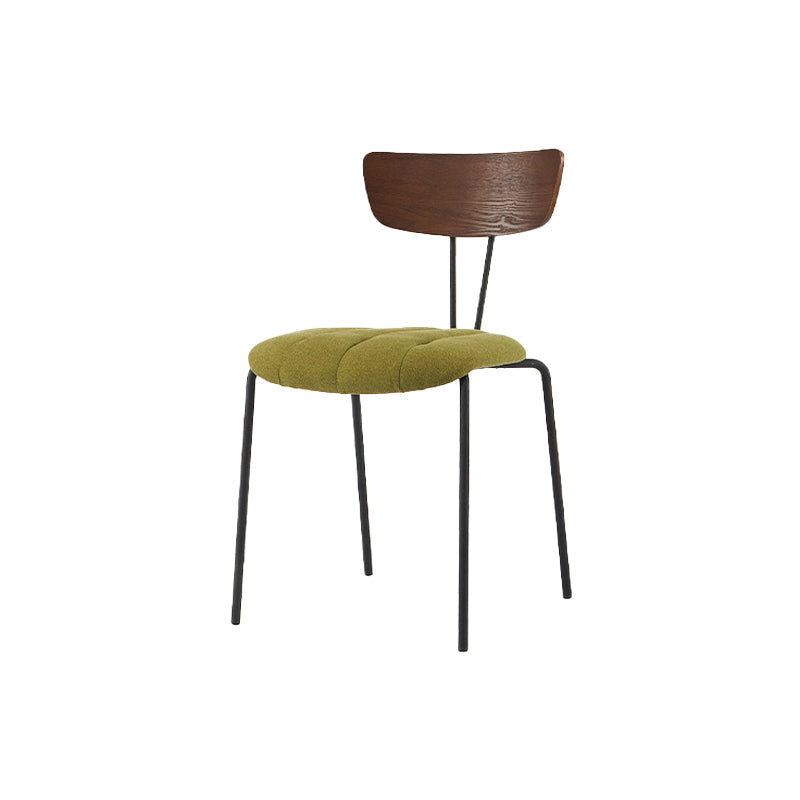 Industrial Style Dining Chair Kitchen Armless Side Chairs with Metal Legs Green 1 Piece Clearhalo ' kitchen&dining_furn' 'Dining Chairs' 'Dining Tables & Seating' 'dining_chair' 'furn' 'furn_dining_chair' 'Furniture' 'furniture_dining_chair' 'Kitchen & Dining Furniture' 'kitchen' 4130230