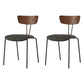 Industrial Style Dining Chair Kitchen Armless Side Chairs with Metal Legs Walnut 2 Piece Set Clearhalo ' kitchen&dining_furn' 'Dining Chairs' 'Dining Tables & Seating' 'dining_chair' 'furn' 'furn_dining_chair' 'Furniture' 'furniture_dining_chair' 'Kitchen & Dining Furniture' 'kitchen' 4130234