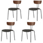 Industrial Style Dining Chair Kitchen Armless Side Chairs with Metal Legs Walnut 4 Piece Set Clearhalo ' kitchen&dining_furn' 'Dining Chairs' 'Dining Tables & Seating' 'dining_chair' 'furn' 'furn_dining_chair' 'Furniture' 'furniture_dining_chair' 'Kitchen & Dining Furniture' 'kitchen' 4130235