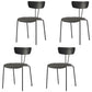 Industrial Style Dining Chair Kitchen Armless Side Chairs with Metal Legs Black Gray-White 4 Piece Set Clearhalo ' kitchen&dining_furn' 'Dining Chairs' 'Dining Tables & Seating' 'dining_chair' 'furn' 'furn_dining_chair' 'Furniture' 'furniture_dining_chair' 'Kitchen & Dining Furniture' 'kitchen' 4130241