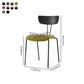 Industrial Style Dining Chair Kitchen Armless Side Chairs with Metal Legs Clearhalo ' kitchen&dining_furn' 'Dining Chairs' 'Dining Tables & Seating' 'dining_chair' 'furn' 'furn_dining_chair' 'Furniture' 'furniture_dining_chair' 'Kitchen & Dining Furniture' 'kitchen' 4130242