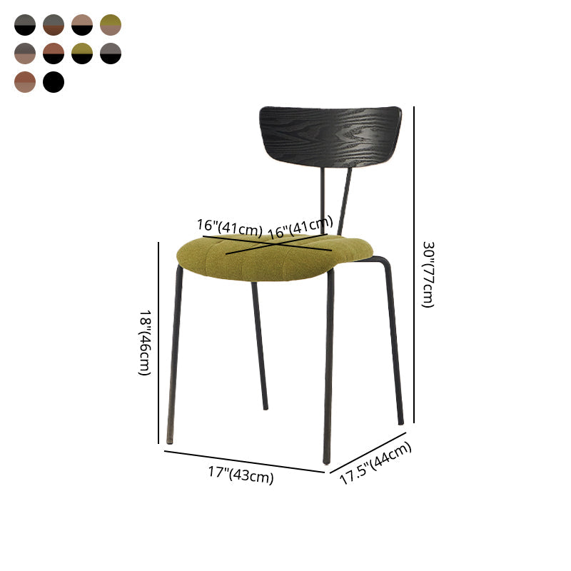 Industrial Style Dining Chair Kitchen Armless Side Chairs with Metal Legs Clearhalo ' kitchen&dining_furn' 'Dining Chairs' 'Dining Tables & Seating' 'dining_chair' 'furn' 'furn_dining_chair' 'Furniture' 'furniture_dining_chair' 'Kitchen & Dining Furniture' 'kitchen' 4130242