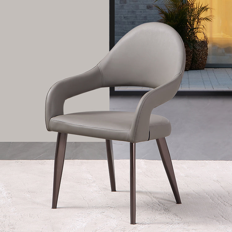 Contemporary Metal Dining Arm Chairs Open Back Dining Side Chair (Set of 2) Clearhalo ' kitchen&dining_furn' 'Dining Chairs' 'Dining Tables & Seating' 'dining_chair' 'furn' 'furn_dining_chair' 'Furniture' 'furniture_dining_chair' 'Kitchen & Dining Furniture' 'kitchen' 4130243