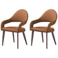 Contemporary Metal Dining Arm Chairs Open Back Dining Side Chair (Set of 2) Coffee Clearhalo ' kitchen&dining_furn' 'Dining Chairs' 'Dining Tables & Seating' 'dining_chair' 'furn' 'furn_dining_chair' 'Furniture' 'furniture_dining_chair' 'Kitchen & Dining Furniture' 'kitchen' 4130249