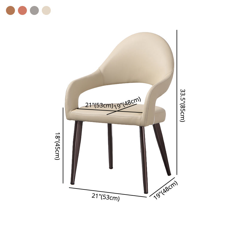 Contemporary Metal Dining Arm Chairs Open Back Dining Side Chair (Set of 2) Clearhalo ' kitchen&dining_furn' 'Dining Chairs' 'Dining Tables & Seating' 'dining_chair' 'furn' 'furn_dining_chair' 'Furniture' 'furniture_dining_chair' 'Kitchen & Dining Furniture' 'kitchen' 4130256