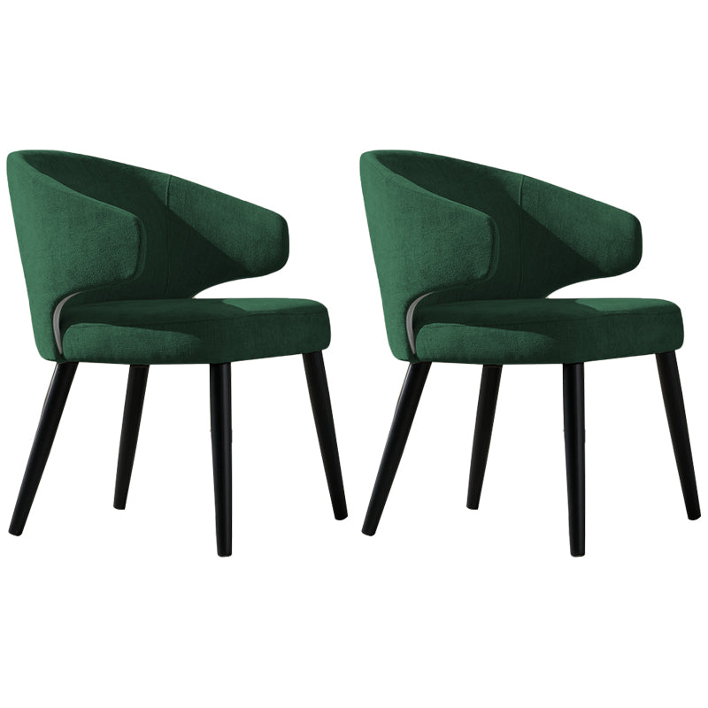 Contemporary Wood Dining Arm Chairs Wingback Side Chair for Home Use (Set of 2) Blackish Green Clearhalo ' kitchen&dining_furn' 'Dining Chairs' 'Dining Tables & Seating' 'dining_chair' 'furn' 'furn_dining_chair' 'Furniture' 'furniture_dining_chair' 'Kitchen & Dining Furniture' 'kitchen' 4130258